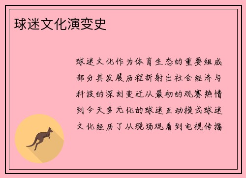 球迷文化演变史